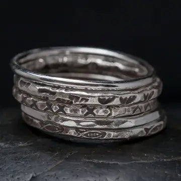 Baizaar Hill Tribe Stacking Ring Set