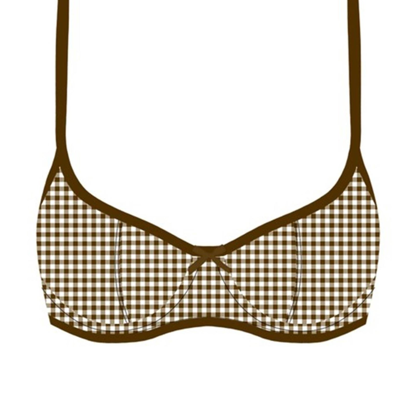 Sundaze Brunch Seaside Picnic Bikini Top - Brown