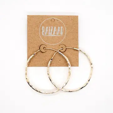 Baizaar Textured Hoops