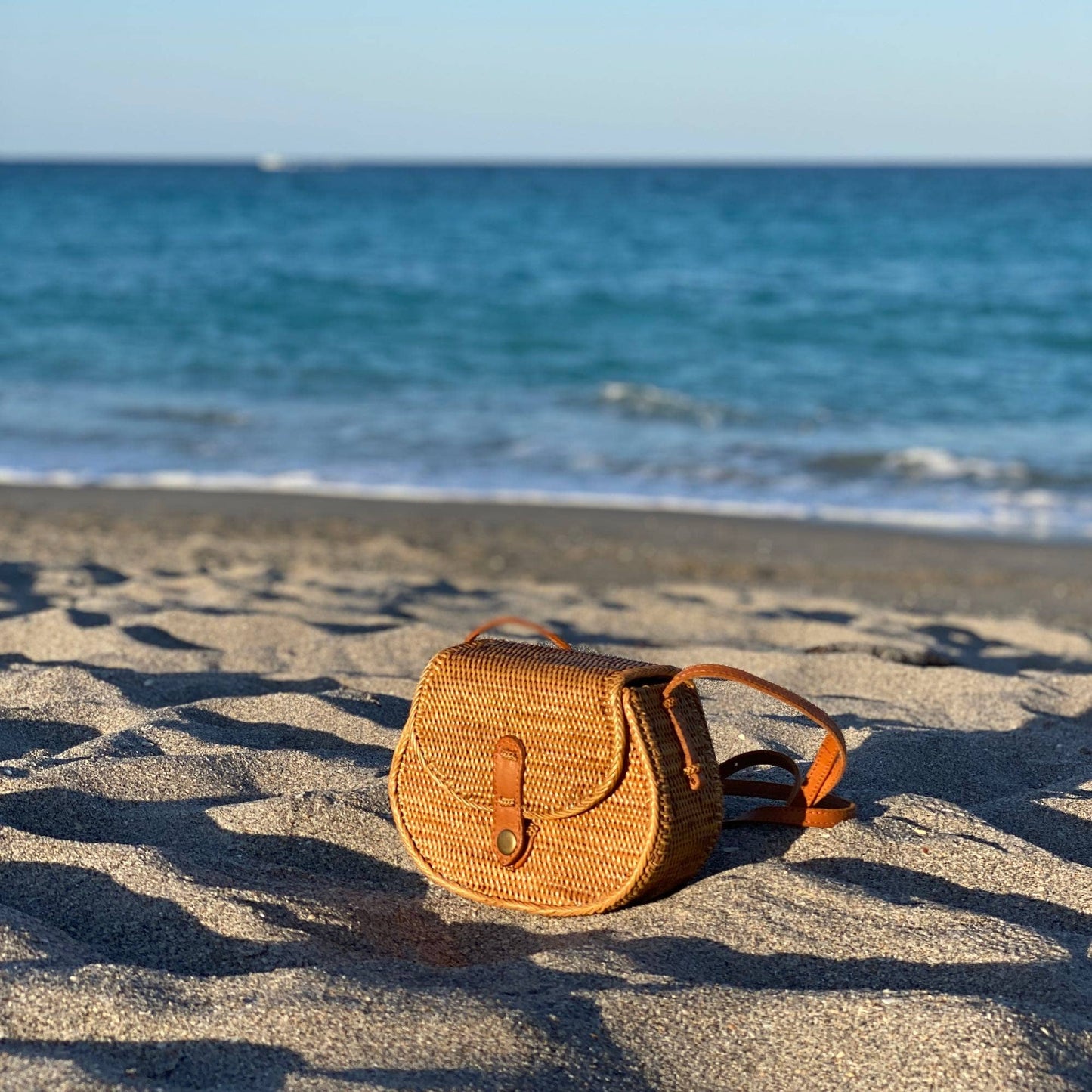 Ganapati Bali Rattan Crossbody Messenger Bag