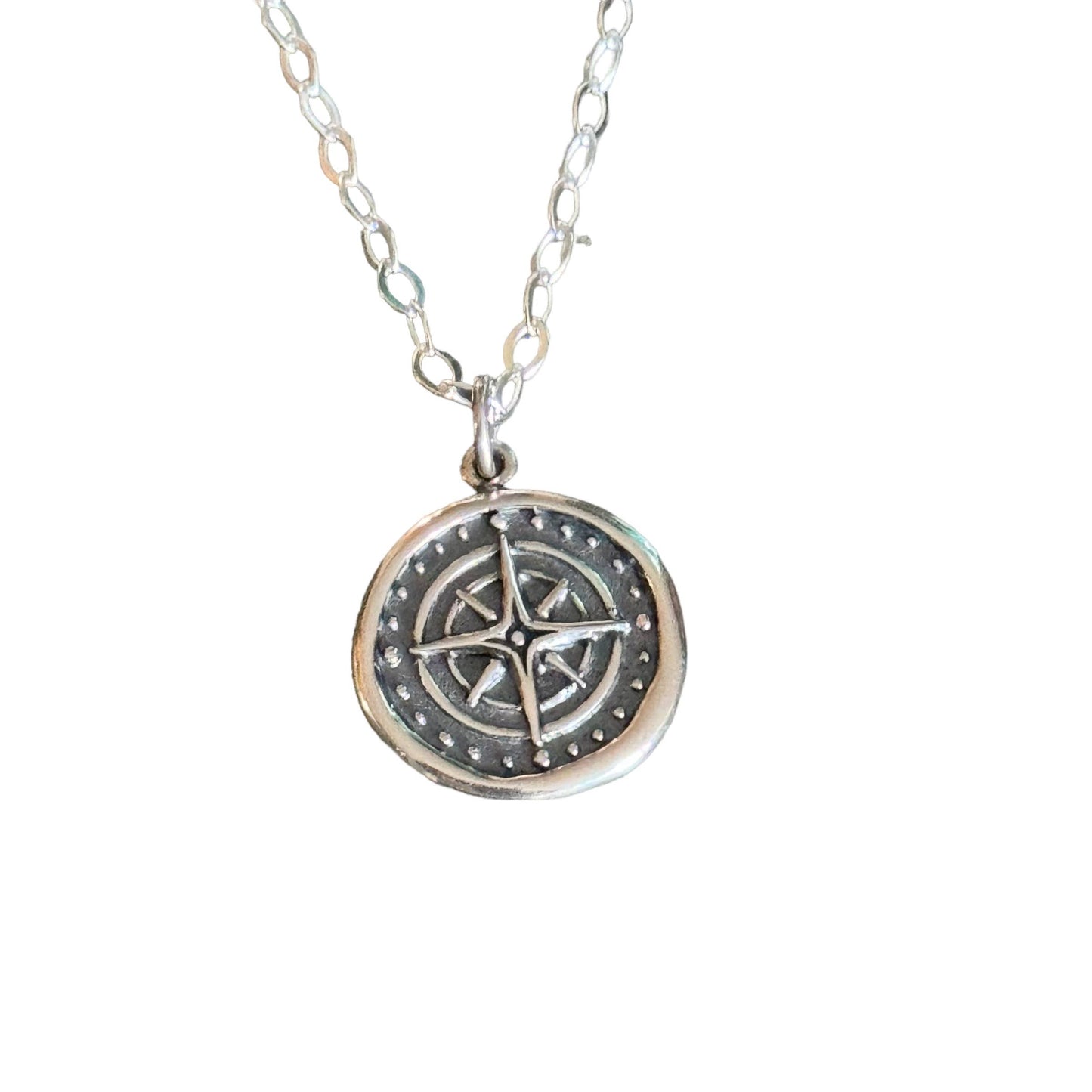 Jackie Gallagher Designs Wax Seal Compass Rose Necklace