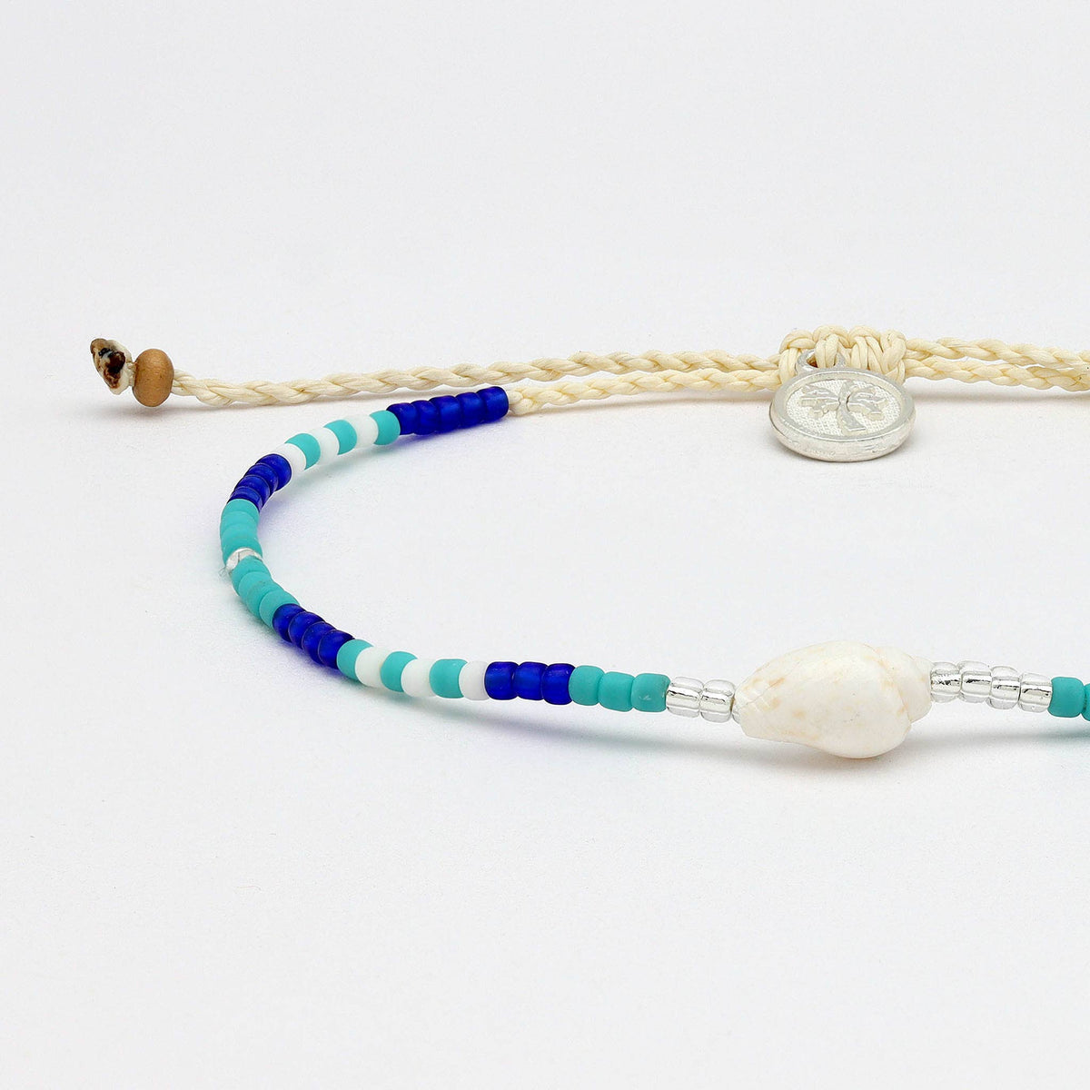 Pineapple Island Mauna Loa Beaded Anklet - Blue