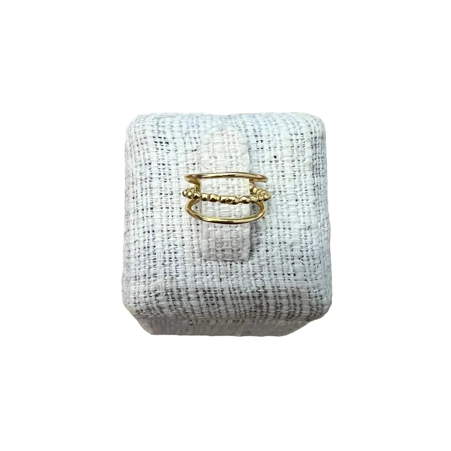 Baizaar Gold Plated Decorated Three Bar Ear Cuff