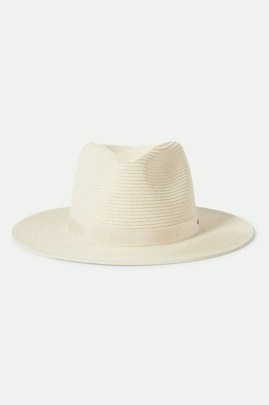 Brixton Carolina Straw Packable Travel Hat - Bone/Bone