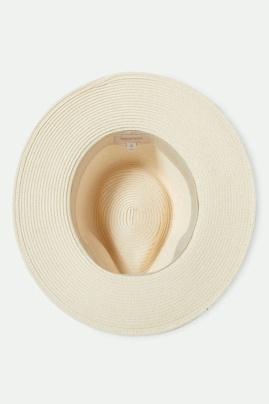 Brixton Carolina Straw Packable Travel Hat - Bone/Bone