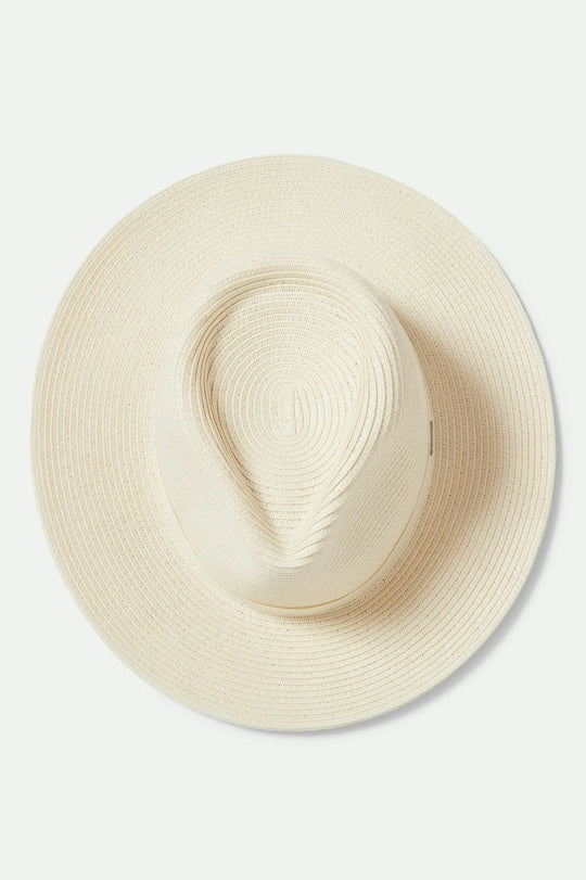 Brixton Carolina Straw Packable Travel Hat - Bone/Bone