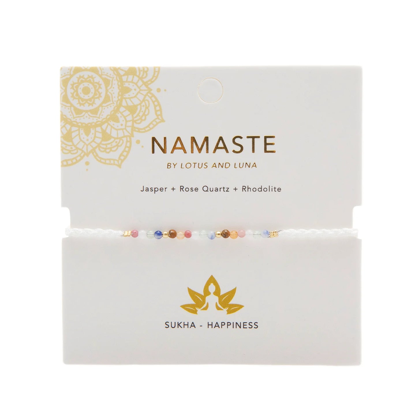 Lotus and Luna Sukha Namaste Bracelet