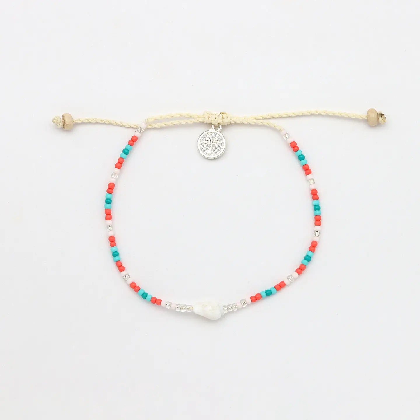 Pineapple Island Mauna Loa Beaded Anklet - Orange