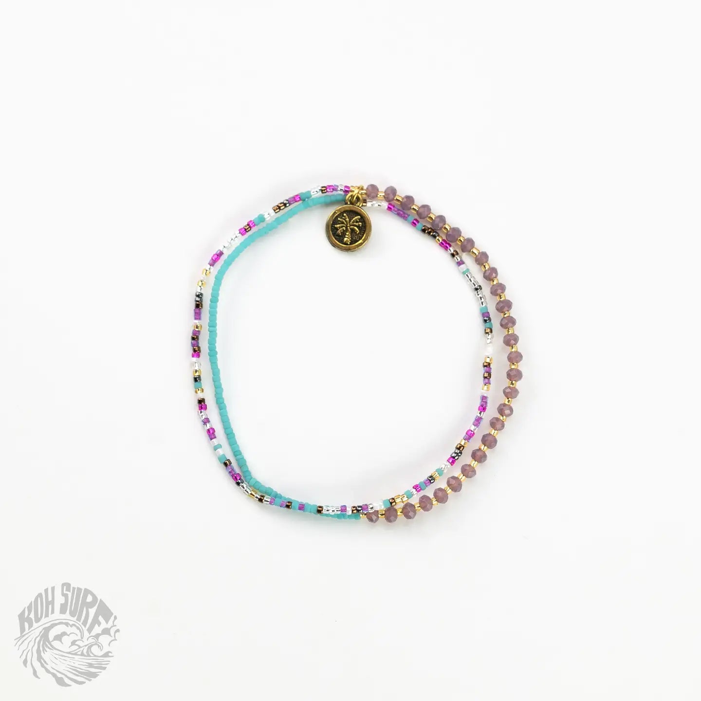 Koh Surf Monte Carlo Beaded Surf Bracelet - Purple & Blue