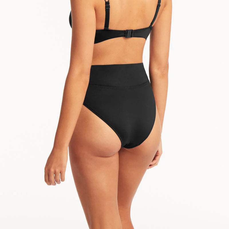 Sea Level Essentials Wrap High Waisted Bikini Bottom