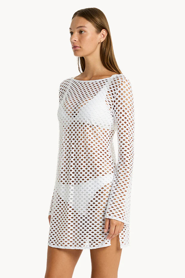 Sea Level Castaway Mesh Cover Up