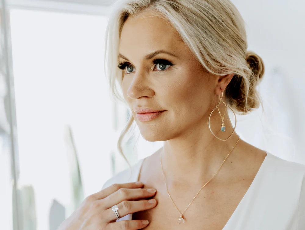 Saressa Designs Gold Iris Hoops