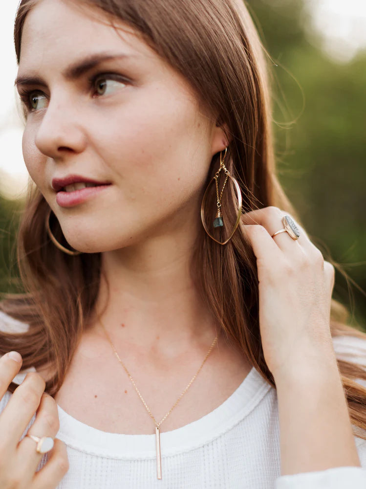 Saressa Designs Gold Iris Hoops