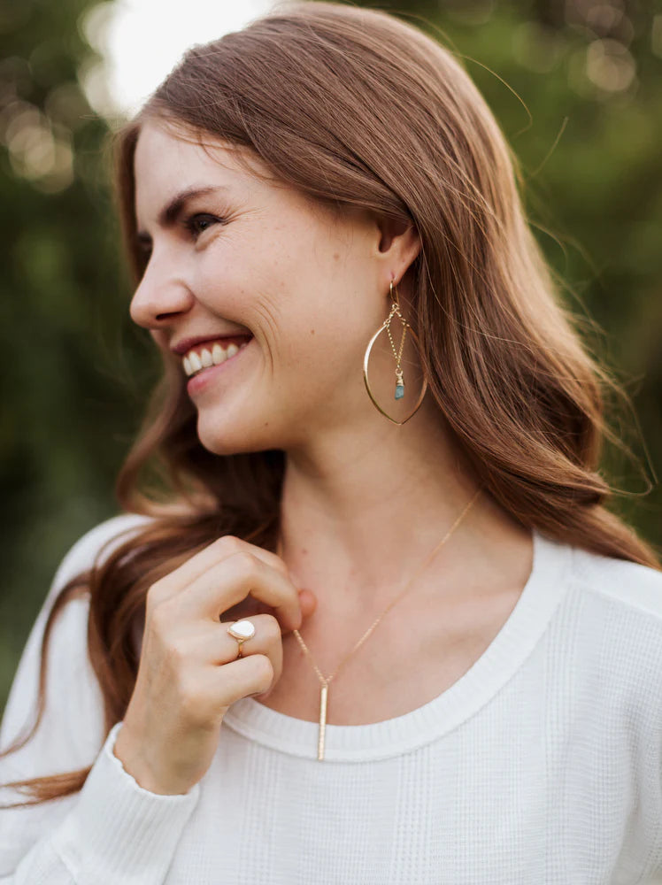 Saressa Designs Gold Iris Hoops