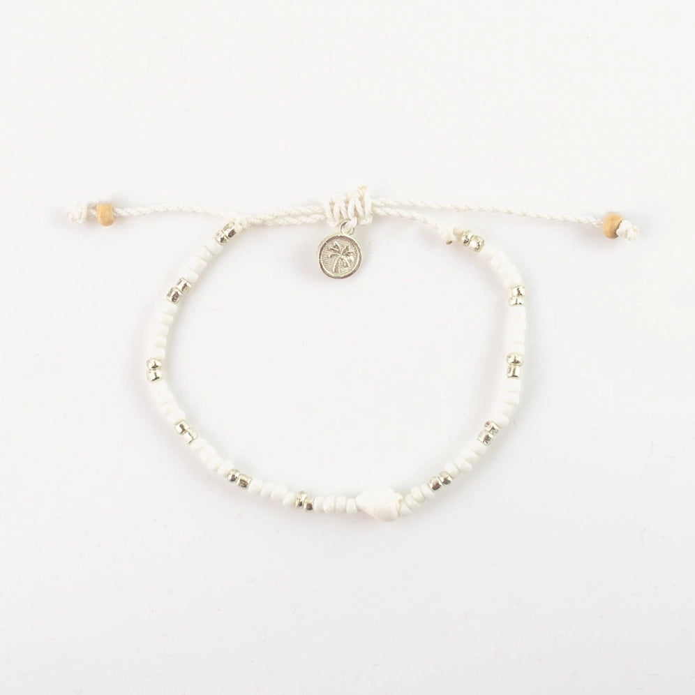 Koh Surf Ulua Beaded Anklet - White