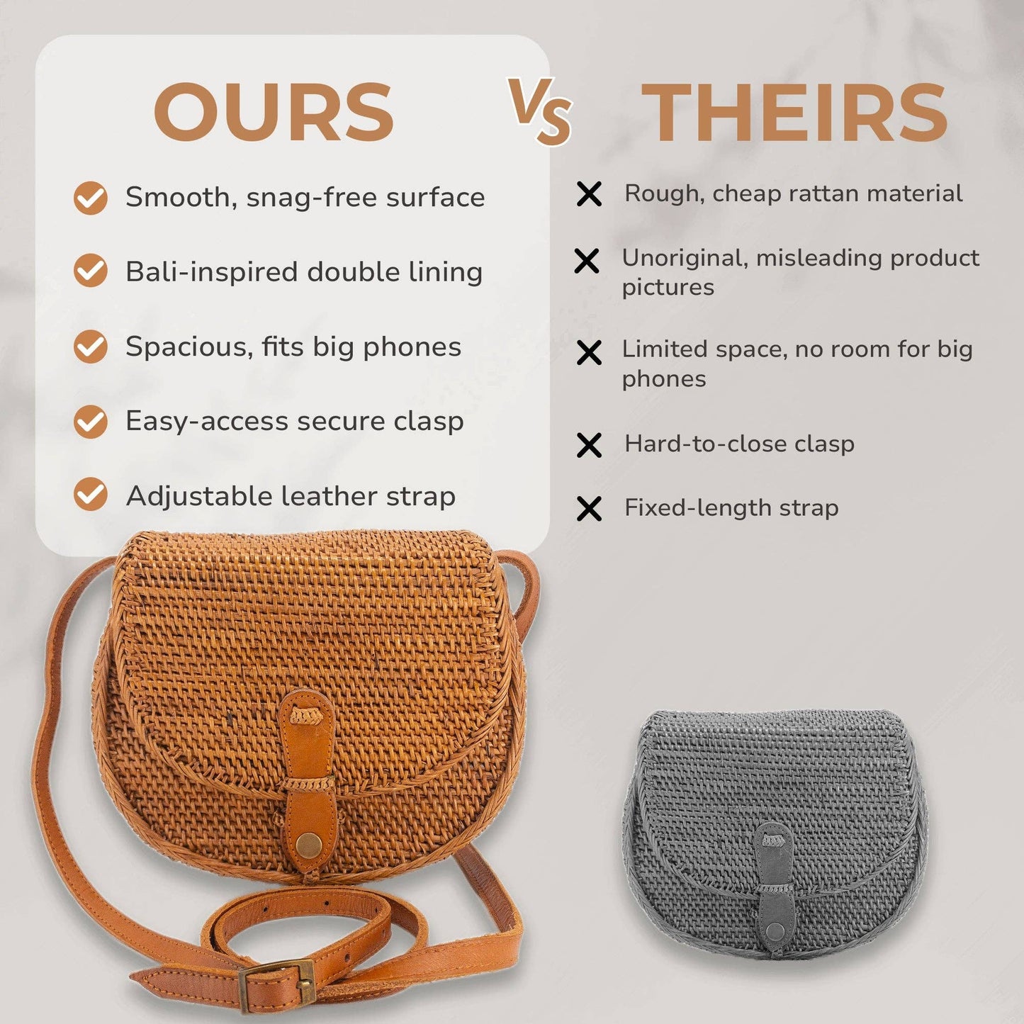 Ganapati Bali Rattan Crossbody Messenger Bag