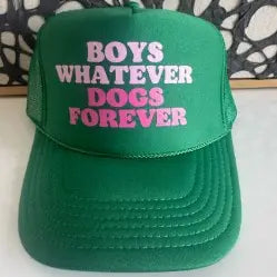 Arnie & Ollie Boys Whatever Dogs Forever Kelly Green Trucker