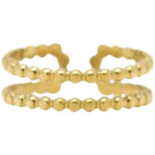 Salty Cali Double Bar Beaded Ring