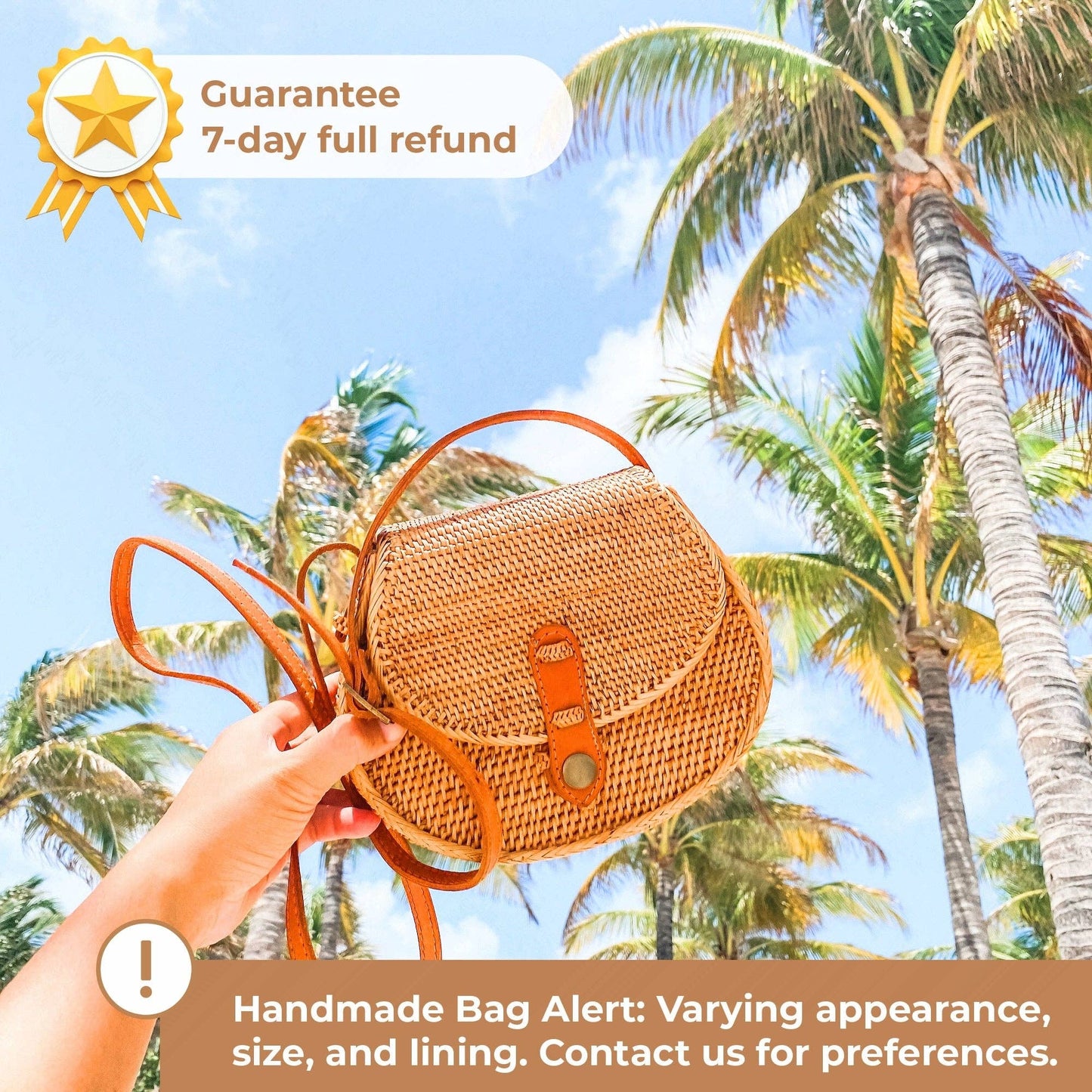 Ganapati Bali Rattan Crossbody Messenger Bag