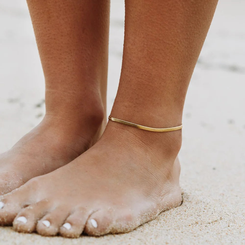 Atolea Kauai Herringbone Anklet