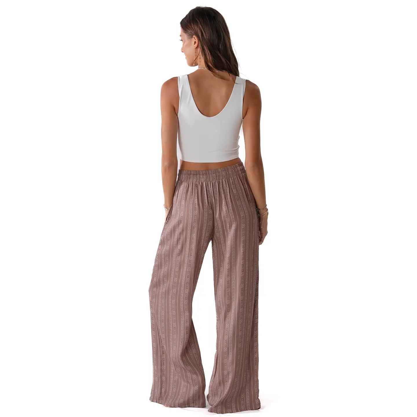 Lotus and Luna Cabana Pants - Taupe Tribal
