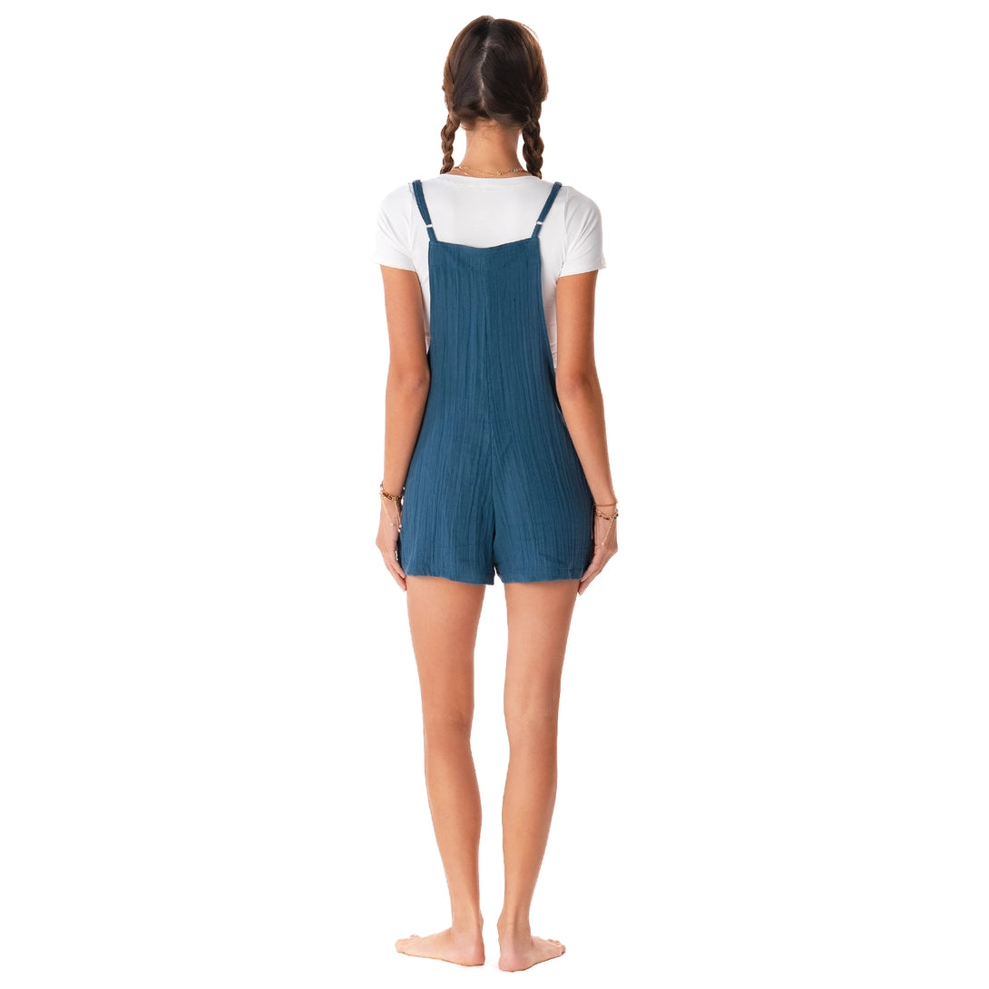 Lotus and Luna Romper With Adjustable Straps - Pacific
