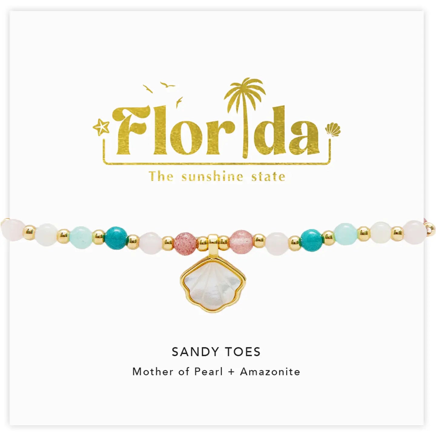 Lotus and Luna Florida Charm Bracelet - Sandy Toes