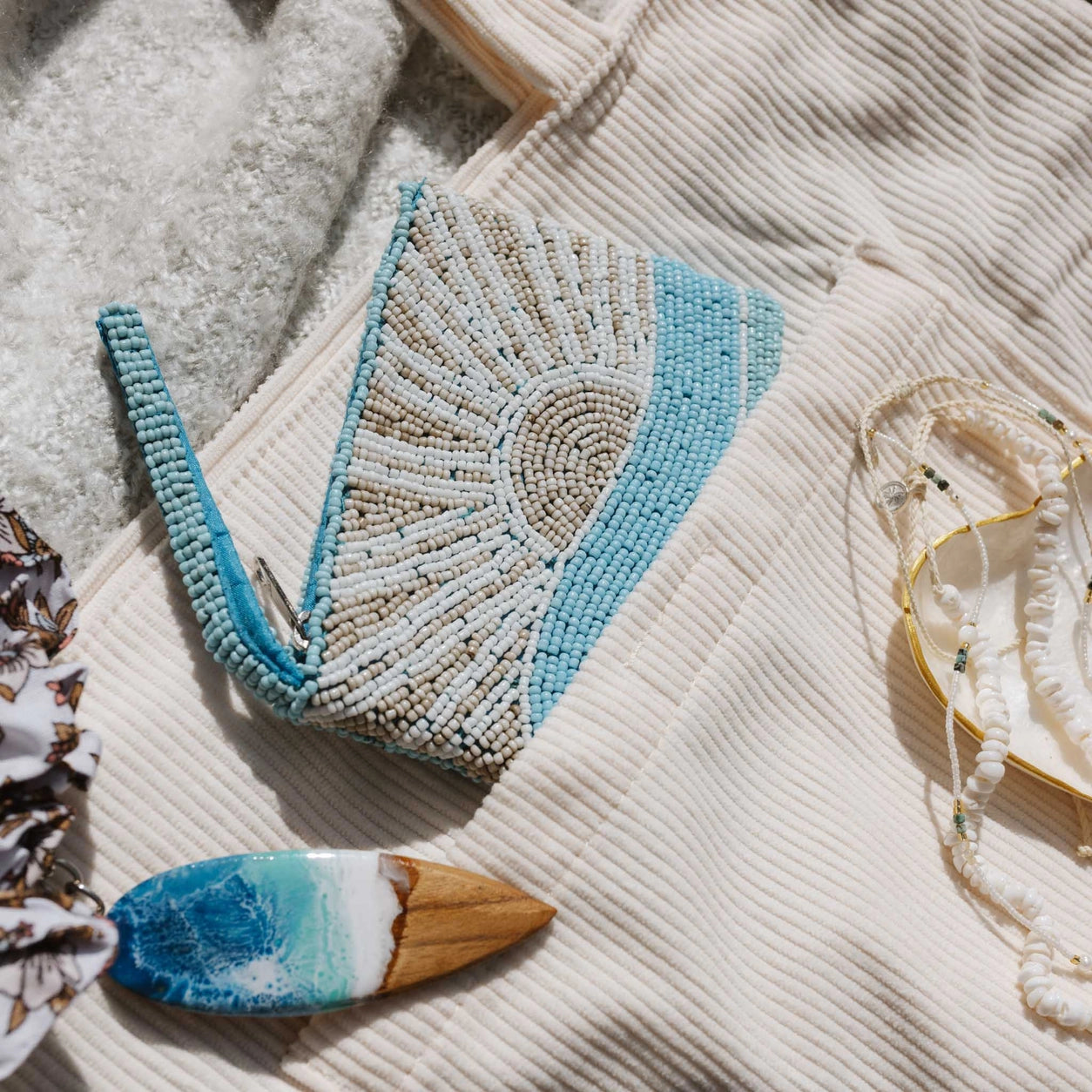 Pineapple Island Small Sunrise Beaded Pouch