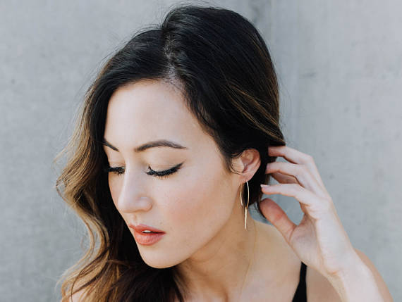 Saressa Designs Silver Quill Earrings
