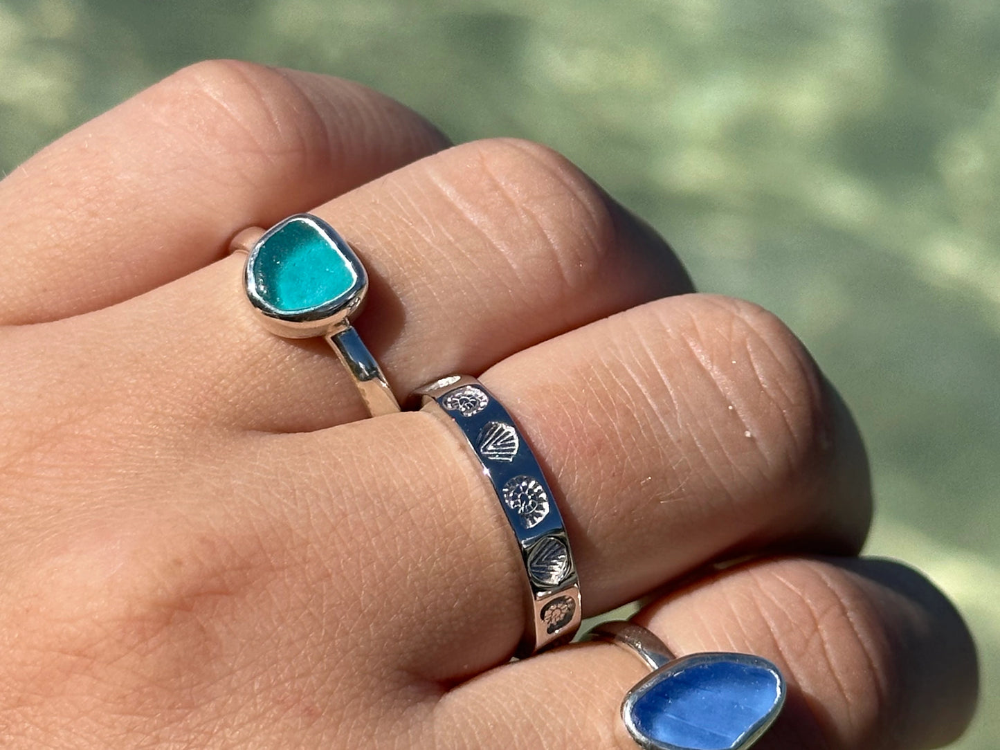 The Salty Gem Coastal Ring - Sterling Silver