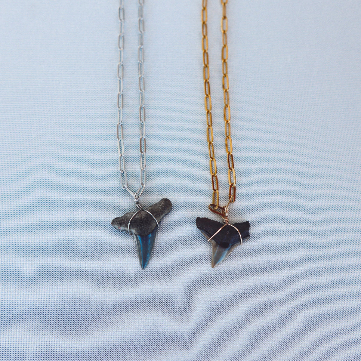 Silver Fin Shark Chain - Gold