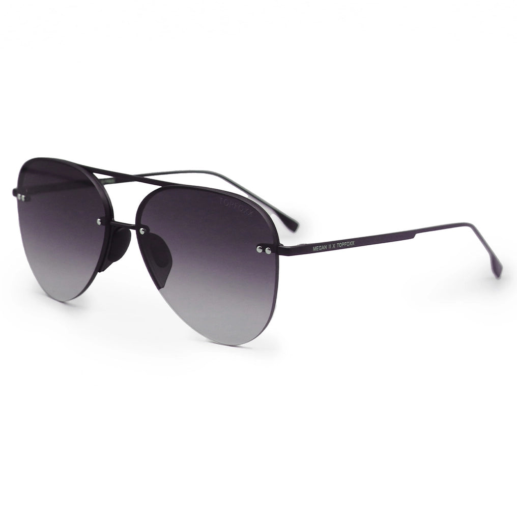 TopFoxx Small Megan 2 Tangle Free Sunglasses - Black