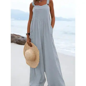 Sweetkama Crepe Jumpsuit - Light Grey