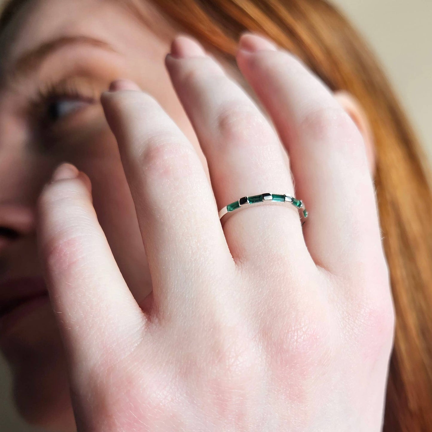 HolyBang Jewels Emerald Baguette Ring