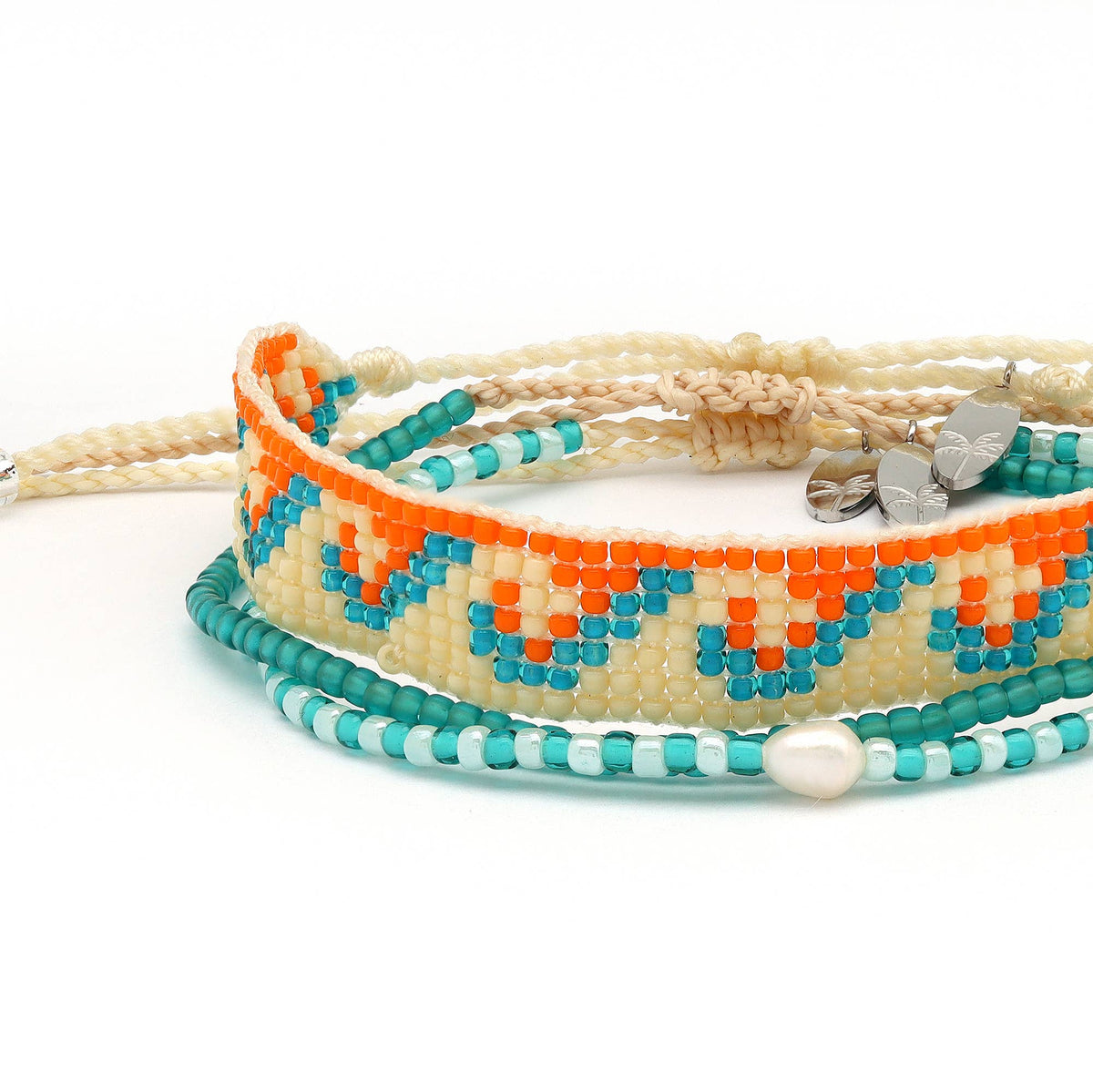 Pineapple Island Tropical Swells Bracelet Set - Orange