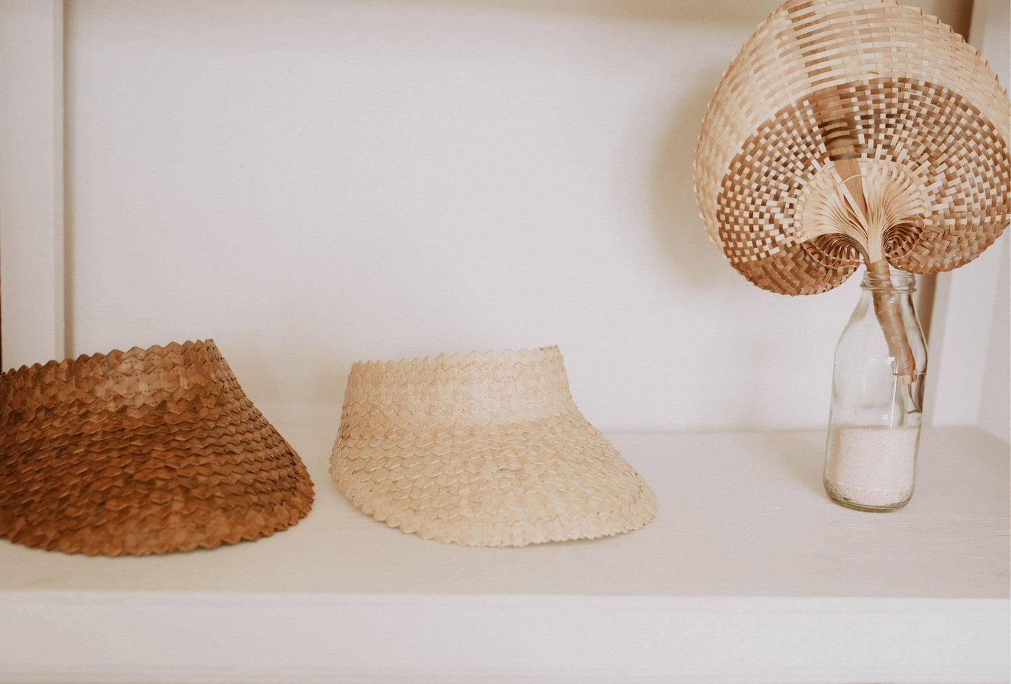 Village Thrive Rattan Sun Visor - Blonde