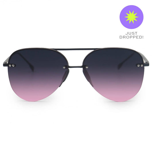 Topfoxx Small Megan 2 Tangle Free Aviator Sunglasses - Purple Pink