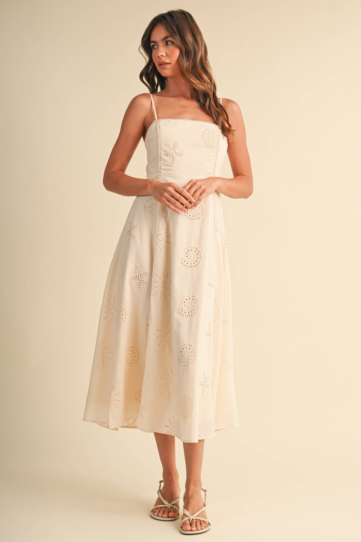 Klesis Coastal Eyelet Embroidered Dress
