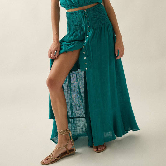 Promesa Cotton Gauze Maxi Skirt