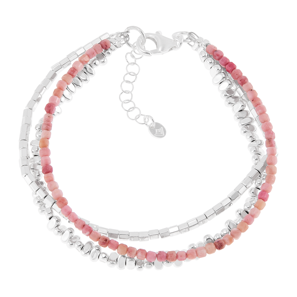 Silpada - Silpada 'Pink Interval' Silver Hematite Rhodonite Bracelet
