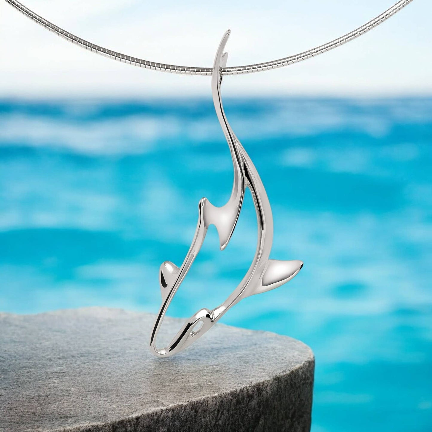 Big Blue Reef Shark Necklace