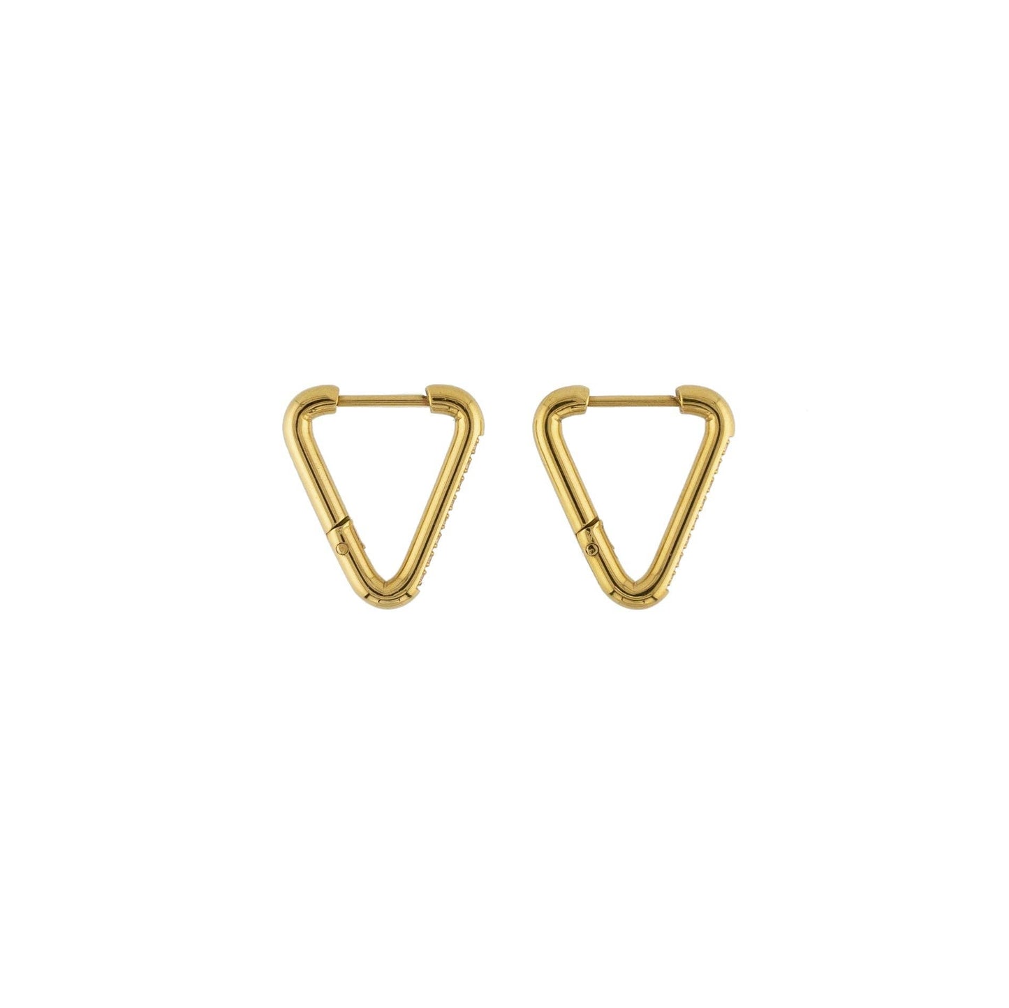 Brenda Grands Jewelry Waterproof Gold Triangle Diamond Hoops