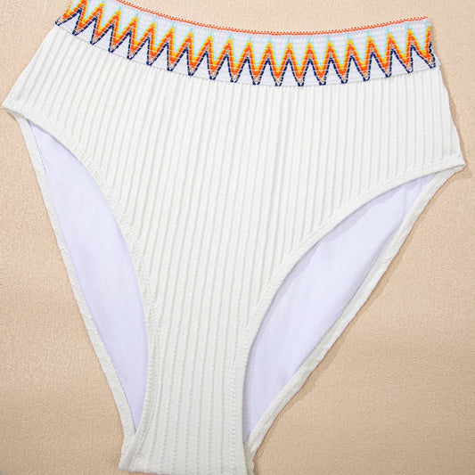 1 the Woman Contrast Banded High Waist Bikini Bottom
