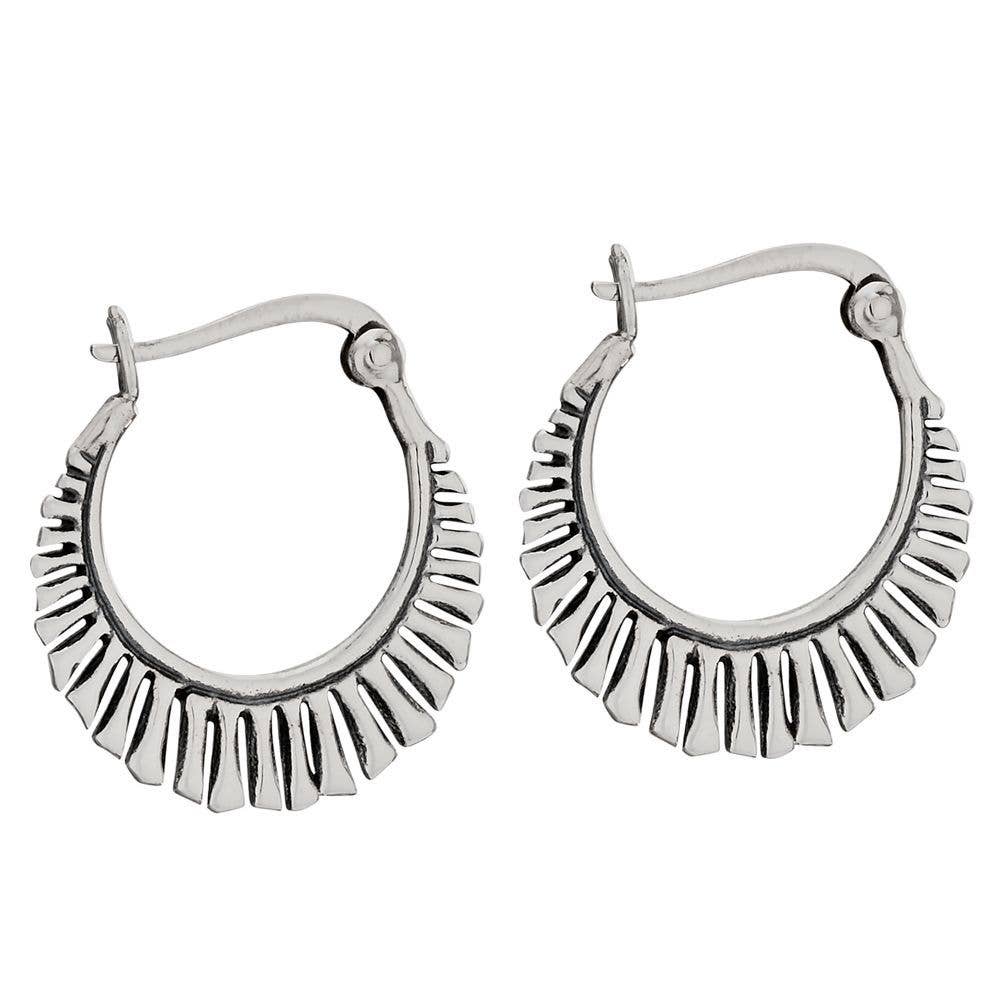 Tiger Mountain Jewelry Cozumel Sterling Silver Hoop Earrings