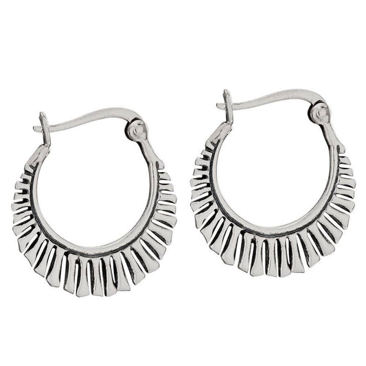 Tiger Mountain Jewelry Cozumel Sterling Silver Hoop Earrings