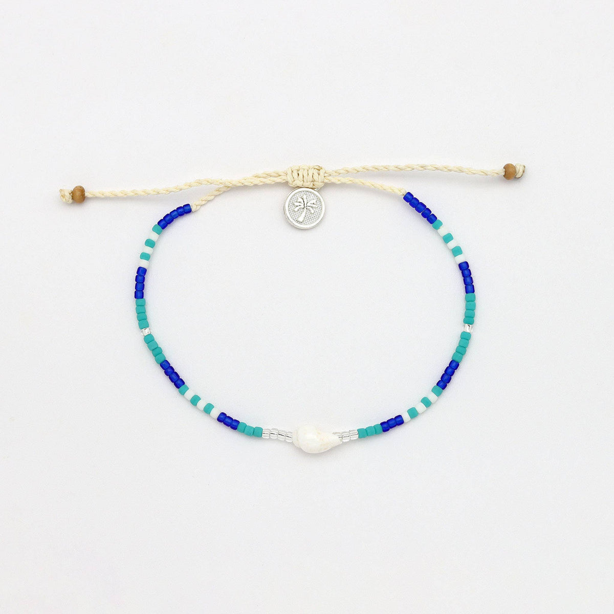 Pineapple Island Mauna Loa Beaded Anklet - Blue