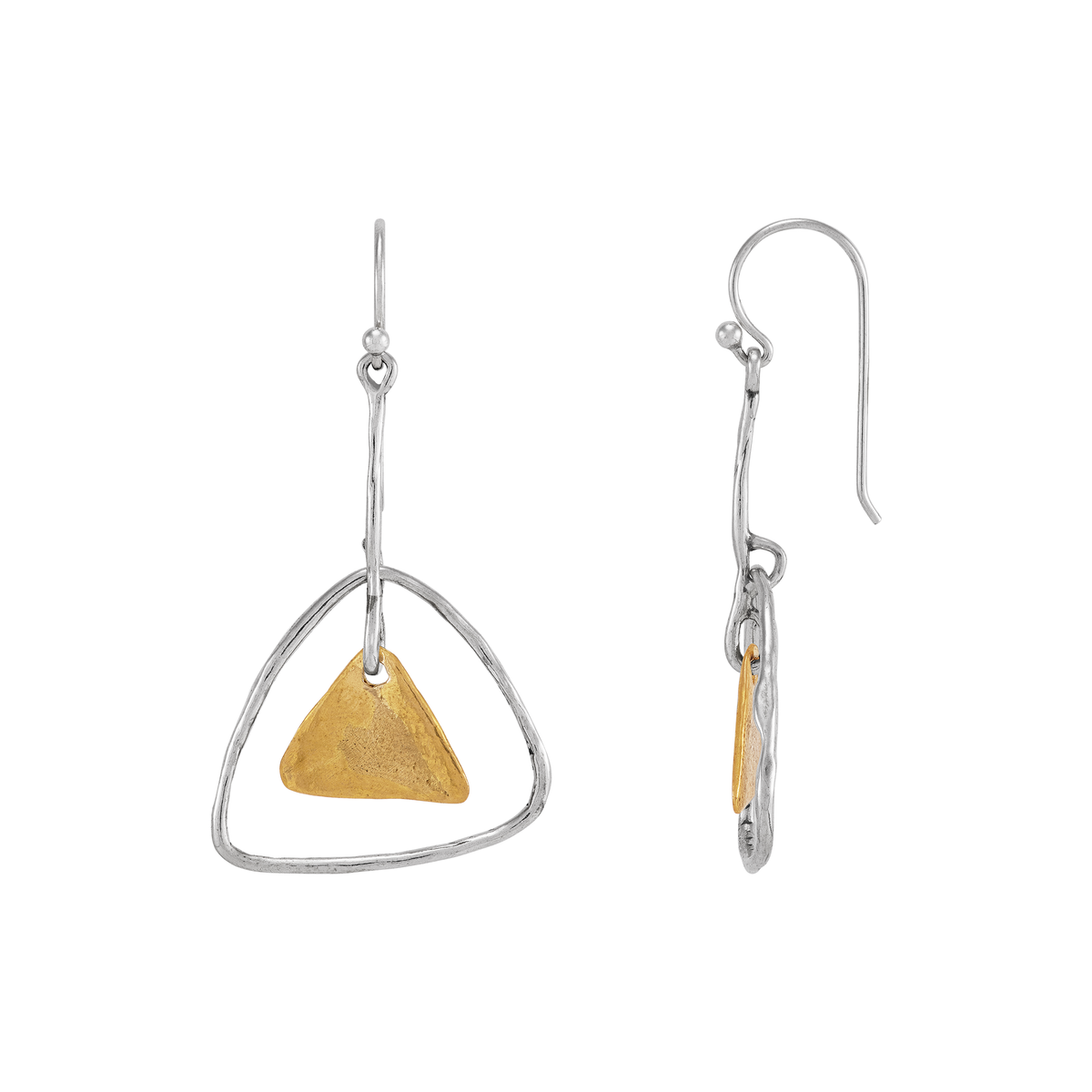 Silpada - Silpada 'Frame' Sterling Silver and Brass Drop Earrings