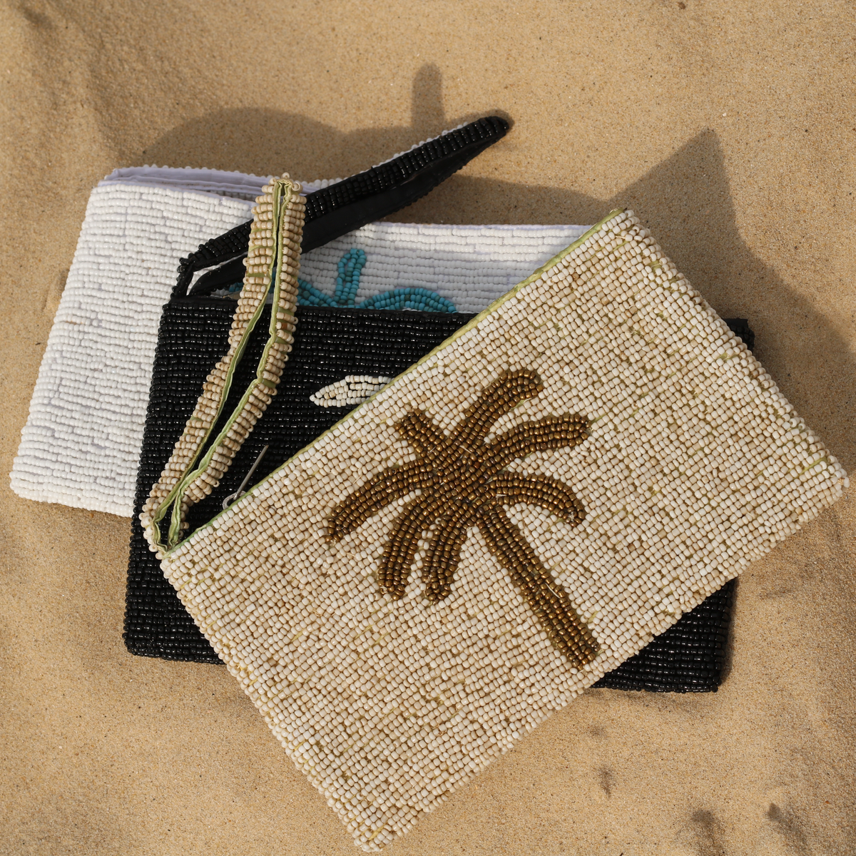Pineapple Island Small Pouch - Palm Tree Beige