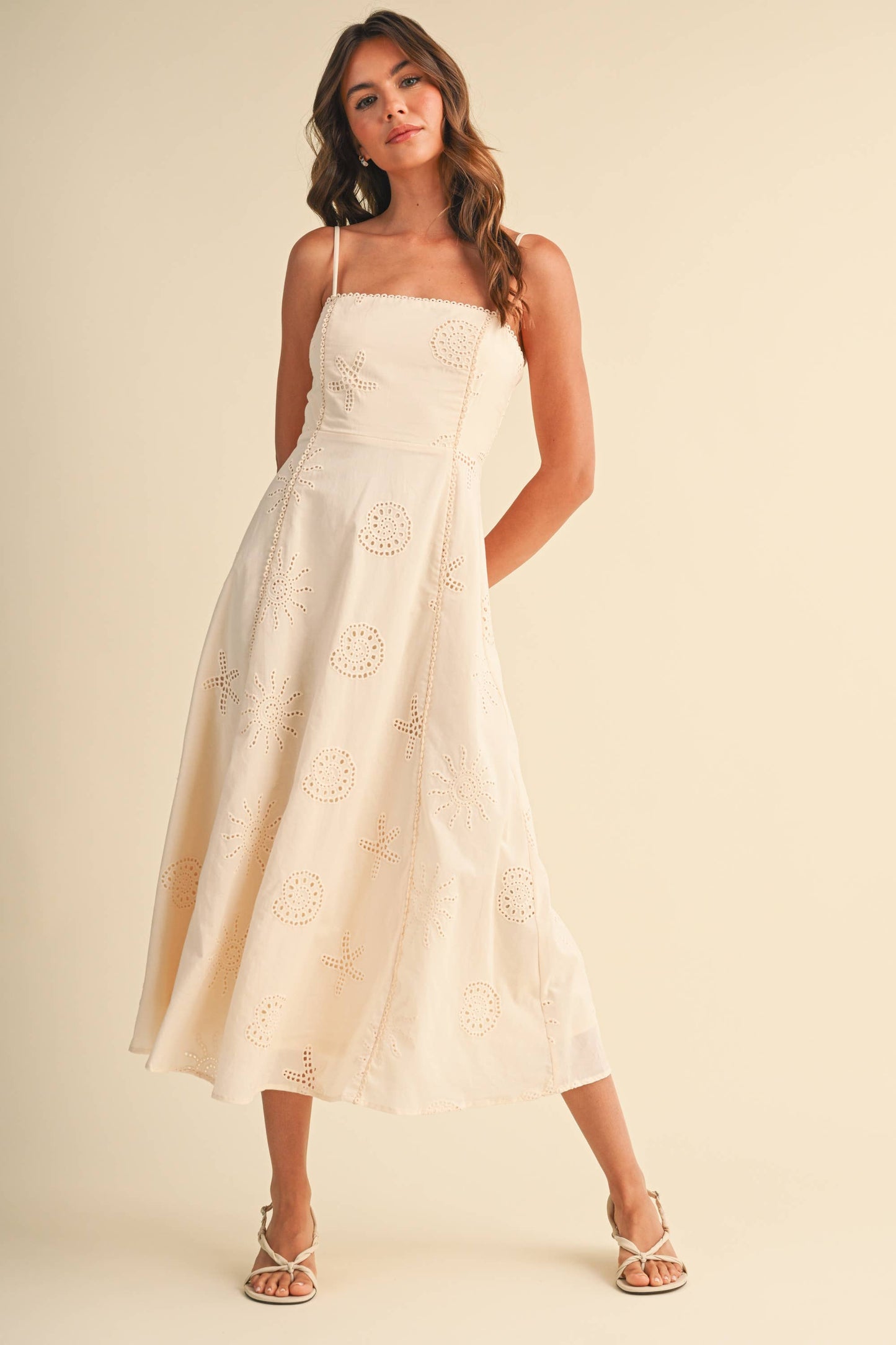 Klesis Coastal Eyelet Embroidered Dress