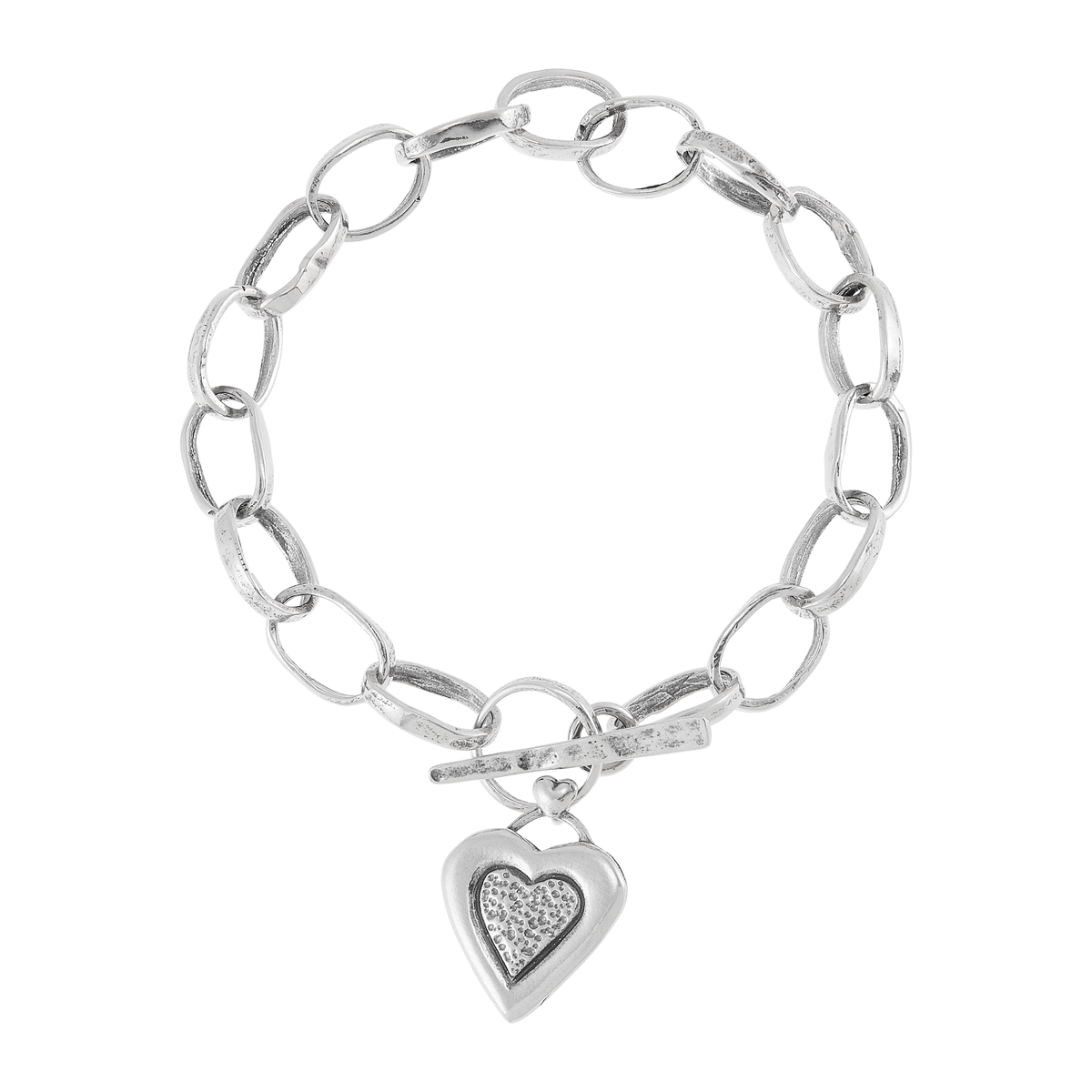 Silpada - Silpada 'Endless Love' Sterling Silver Heart Charm Bracelet